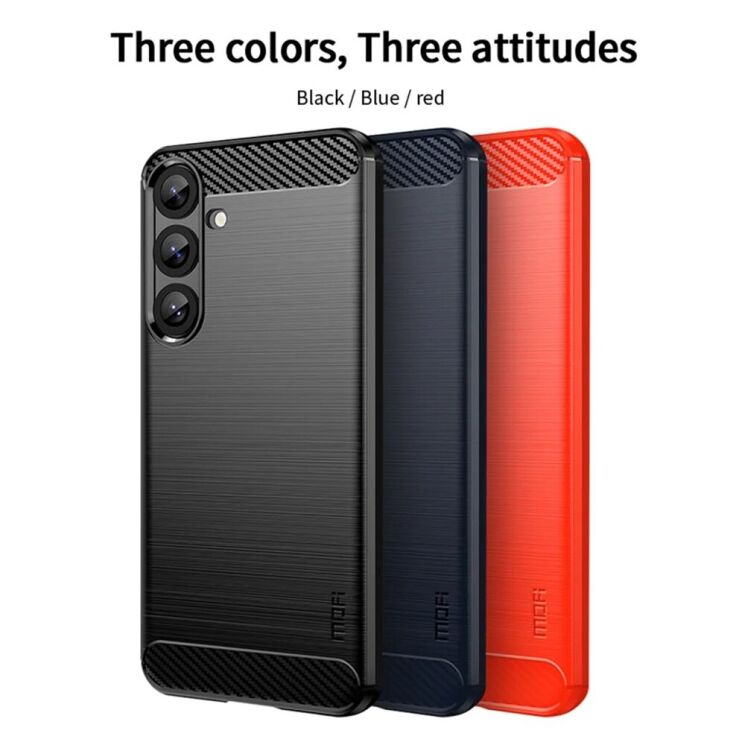 Защитный чехол MOFI Carbon Fiber для Xiaomi Redmi Note 14 Pro Plus - Red: фото 7 из 9