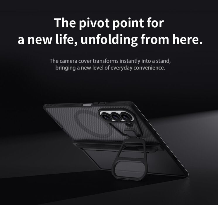Захисний чохол NILLKIN CamShield Prop Magnetic (Clear Version) (FF) для Samsung Galaxy Fold 7 - Black: фото 12 з 19