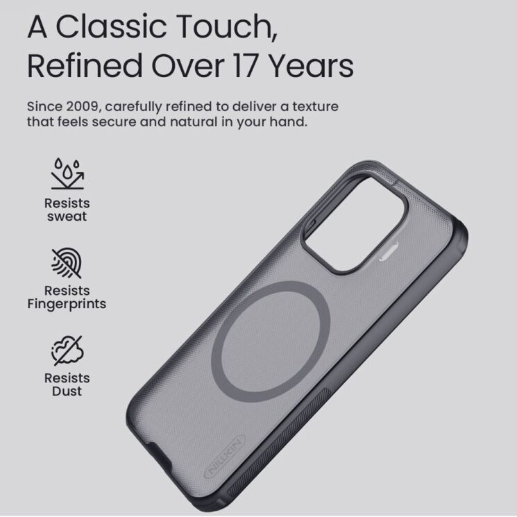 Защитный чехол NILLKIN Super Frosted Shield Pro Magnetic для Xiaomi 17T - Transparent Black: фото 8 из 12