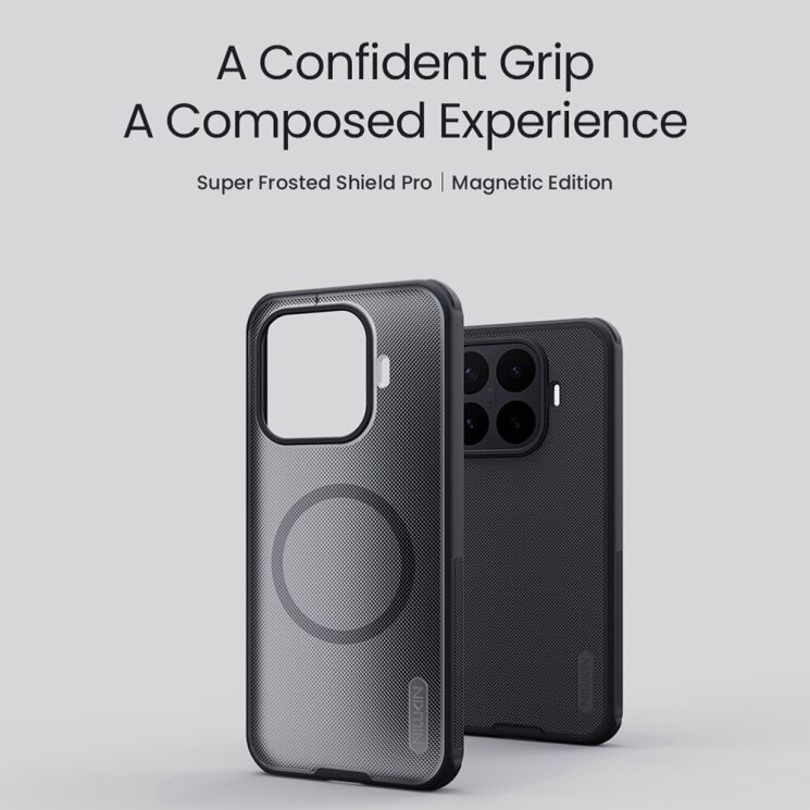 Защитный чехол NILLKIN Super Frosted Shield Pro Magnetic для Xiaomi 17T - Transparent Black: фото 7 из 12