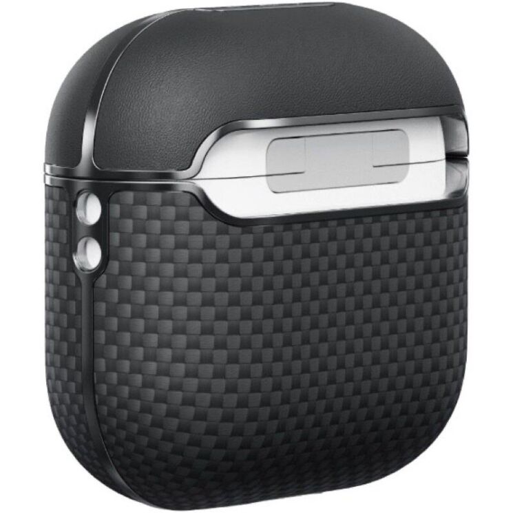 Захисний чохол Pitaka Aramid Fiber Case для Apple AirPods 4 (APM2404) - Black / Grey (Twill): фото 3 з 9