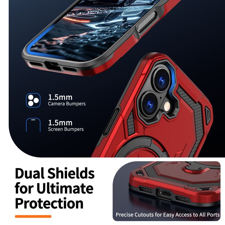 Защитный чехол Reframe Hybrid Magnetic для iPhone 17 - Red: фото 7 из 7