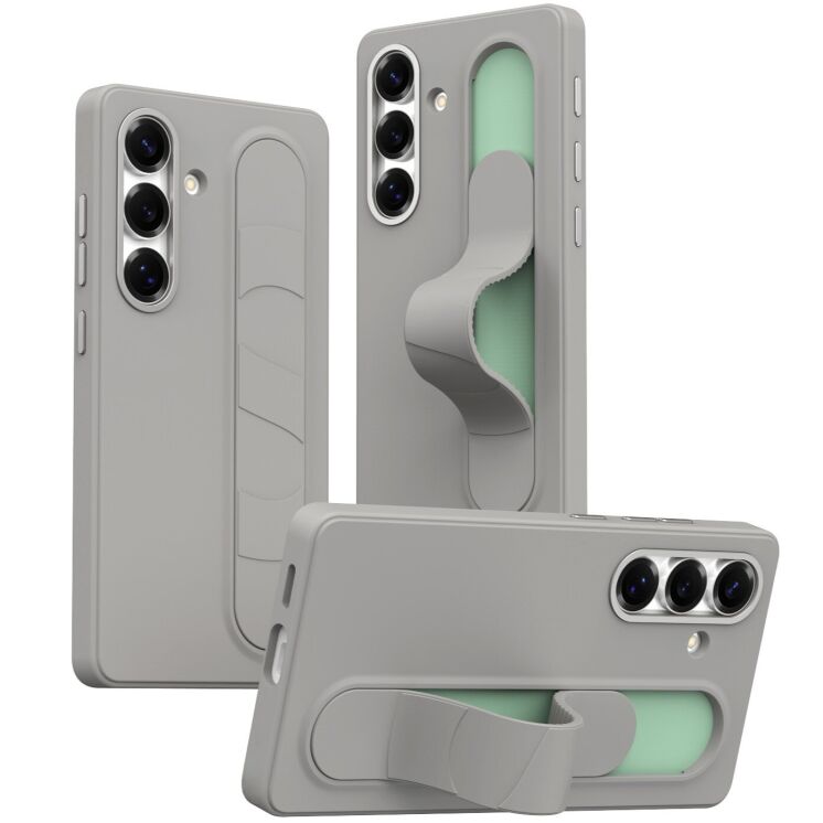 Защитный чехол Reframe Standing Grip для Samsung Galaxy S24 Plus (S926) - Titanium Grey: фото 1 из 13