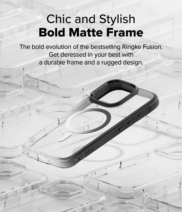 Защитный чехол Ringke Fusion Bold MagSafe для Apple iPhone 16 Pro Max (8800274962101) - Black: фото 4 из 15