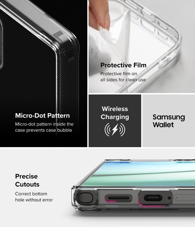 Защитный чехол Ringke Fusion для Samsung Galaxy S25 Ultra (S938) 8800274968899 - Clear: фото 10 из 12