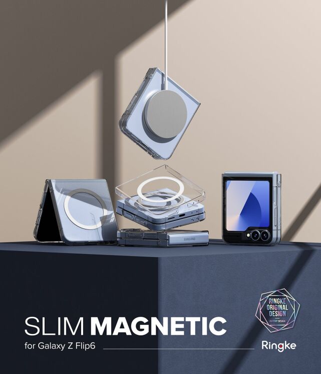 Защитный чехол Ringke Slim Magnetic для Samsung Galaxy Flip 6 (8809961788307) - Black: фото 2 из 19