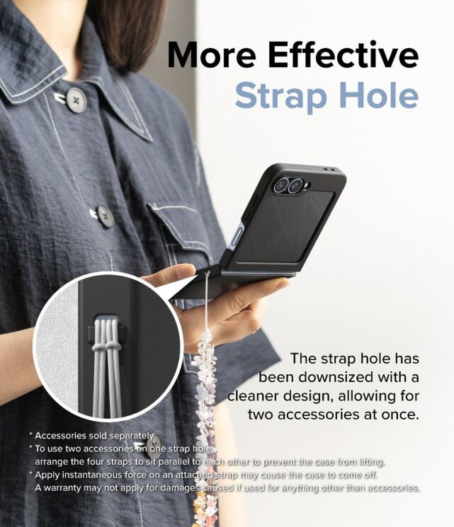 Защитный чехол Ringke Slim Magnetic для Samsung Galaxy Flip 6 (8809961788307) - Black: фото 15 из 19