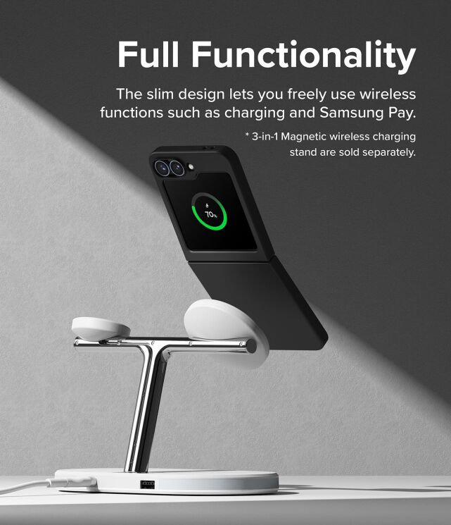 Защитный чехол Ringke Slim Magnetic для Samsung Galaxy Flip 6 (8809961788307) - Black: фото 10 из 19