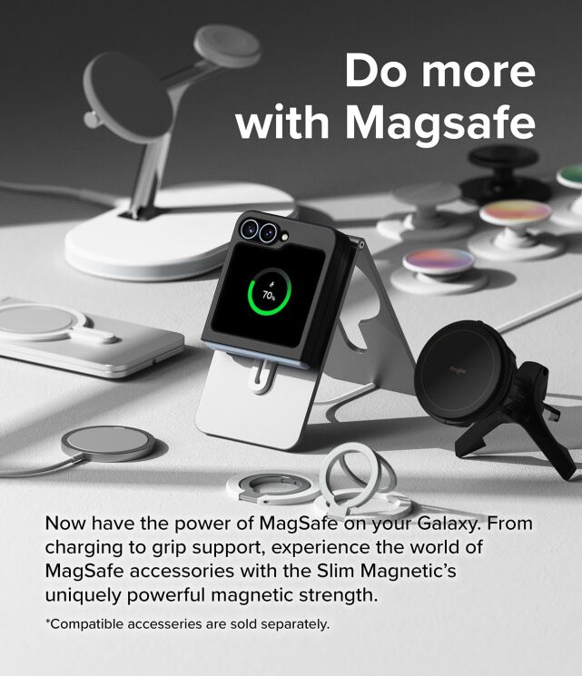 Защитный чехол Ringke Slim Magnetic для Samsung Galaxy Flip 6 (8809961788307) - Black: фото 4 из 19