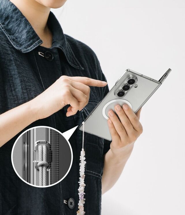 Защитный чехол Ringke Slim Magnetic для Samsung Galaxy Fold 8 Ultra (8800380460485) - Clear: фото 8 из 9