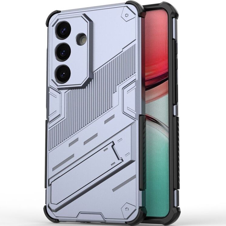 Защитный чехол с подставкой Deexe Bibercas для Samsung Galaxy S26 - Grey: фото 1 из 6