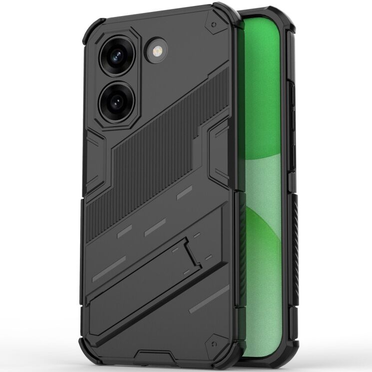 Защитный чехол с подставкой Deexe Bibercas для Xiaomi Poco X8 Pro - Black: фото 1 из 5