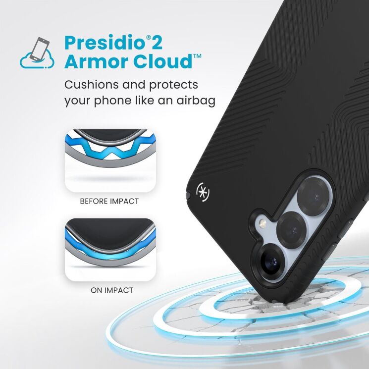 Защитный чехол Speck Presidio2 Grip Magnet для Samsung Galaxy S25 Plus (S936) 150878-3205 - Black: фото 6 из 10