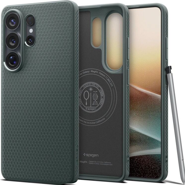 Защитный чехол Spigen Liquid Air (MagFit) для Samsung Galaxy S26 Ultra (S948) ACS10676 - Abyss Green: фото 2 из 16