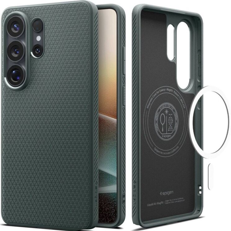 Защитный чехол Spigen Liquid Air (MagFit) для Samsung Galaxy S26 Ultra (S948) ACS10676 - Abyss Green: фото 1 из 16