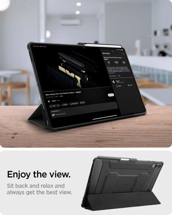 Защитный чехол Spigen (SGP) Rugged Armor Pro для Samsung Galaxy Tab S11 Ultra (X930/X936) ACS10150 - Black (388708B) Защитный чехол Spigen (SGP) Rugged Armor Pro для Samsung Galaxy Tab S11 Ultra (X930/X936) ACS10150 - Black: фото 15 из 17