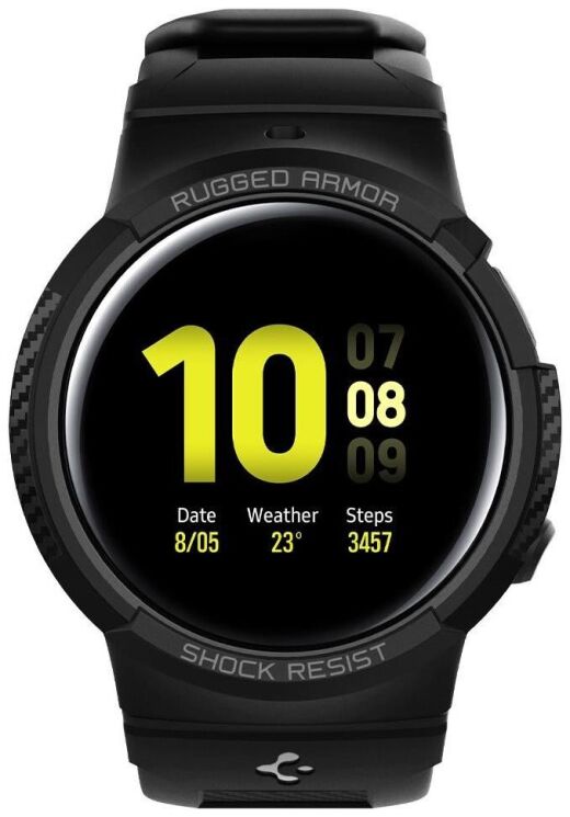 Захисний чохол Spigen (SGP) Rugged Armor Pro для Samsung Galaxy Watch Active 2 44mm - Matte Black: фото 2 з 15