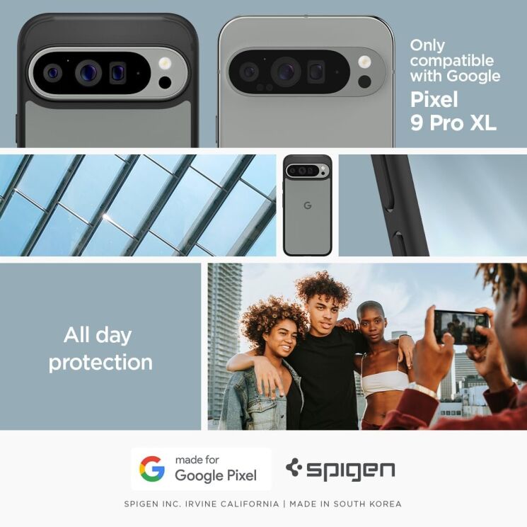 Защитный чехол Spigen (SGP) Ultra Hybrid для Google Pixel 9 Pro XL - Crystal Clear: фото 4 из 9