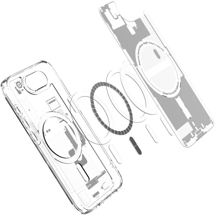 Защитный чехол Spigen (SGP) Ultra Hybrid Zero One (MagFit) для Apple iPhone 16e (ACS09142) - One White: фото 4 из 16