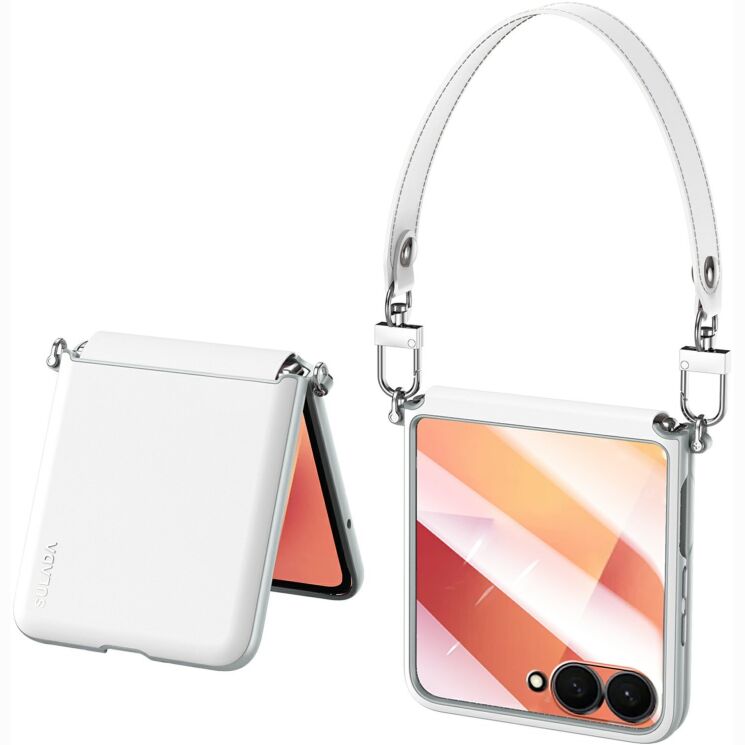 Захисний чохол SULADA Crossbody Case для Samsung Galaxy Flip 8 - White (423514W) Захисний чохол SULADA Crossbody Case для Samsung Galaxy Flip 8 - White: фото 1 з 6