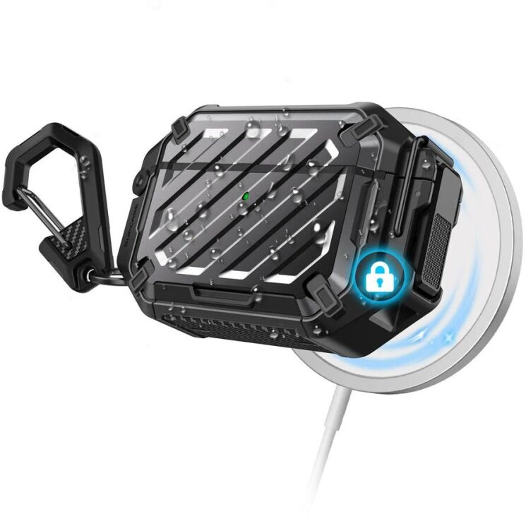Защитный чехол Supcase Unicorn Beetle Pro Rugged Case (FH) для AirPods Pro 3 (843439158658) - Black: фото 2 из 10