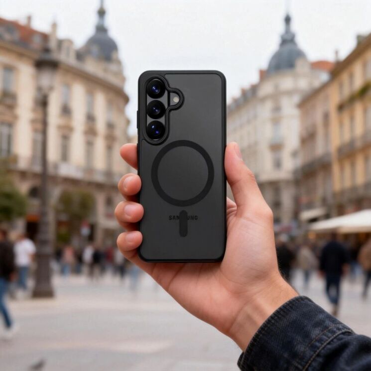 Защитный чехол Tech-Protect Magmat MagSafe для Samsung Galaxy S26 (S942) - Matte Black: фото 9 из 9