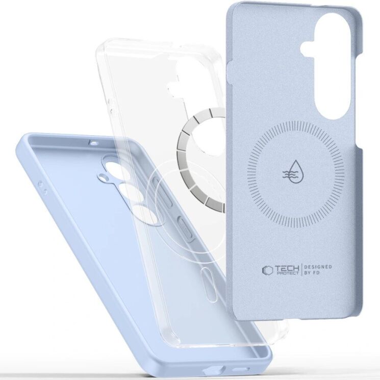 Защитный чехол Tech-Protect Silicone MagSafe для Samsung Galaxy S26 (S942) - Sky Blue: фото 3 из 9