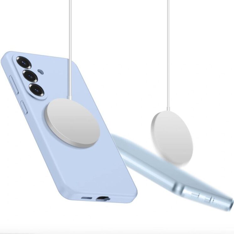 Защитный чехол Tech-Protect Silicone MagSafe для Samsung Galaxy S26 (S942) - Sky Blue: фото 4 из 9