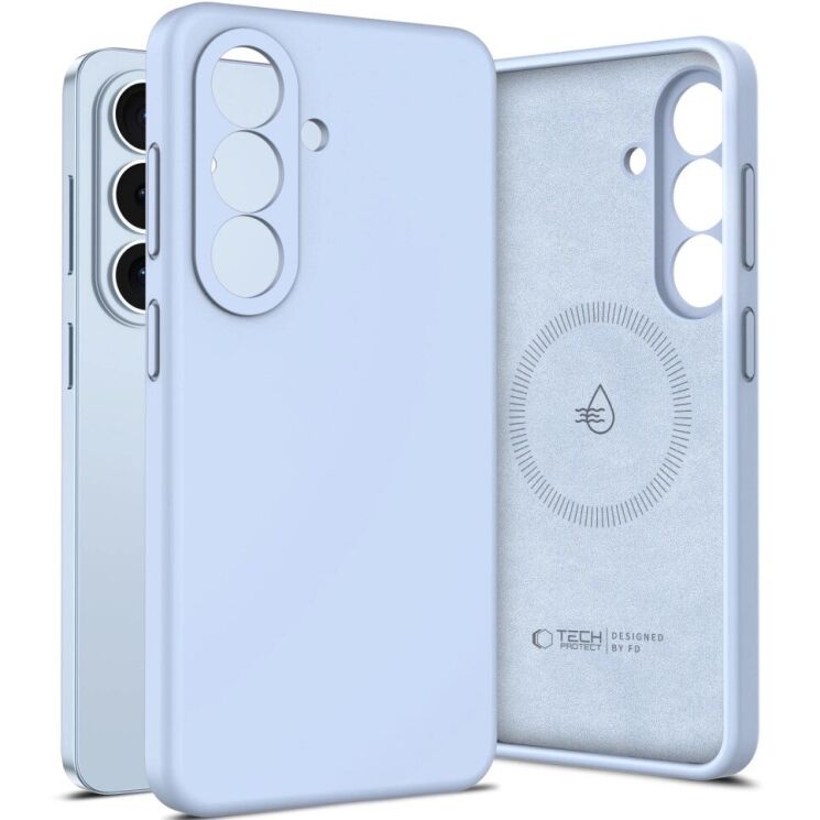 Защитный чехол Tech-Protect Silicone MagSafe для Samsung Galaxy S26 (S942) - Sky Blue: фото 2 из 9