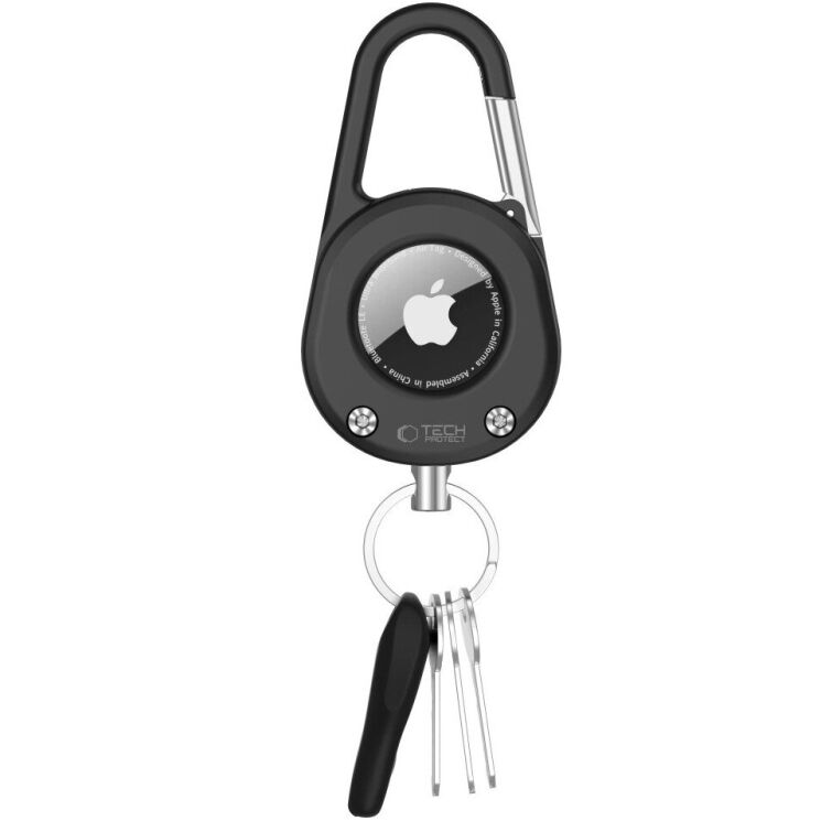 Защитный чехол Tech-Protect Slidelock Carabiner Keychain для Apple AirTags / AirTags 2 - Black (274027B) Защитный чехол Tech-Protect Slidelock Carabiner Keychain для Apple AirTags / AirTags 2 - Black: фото 2 из 8