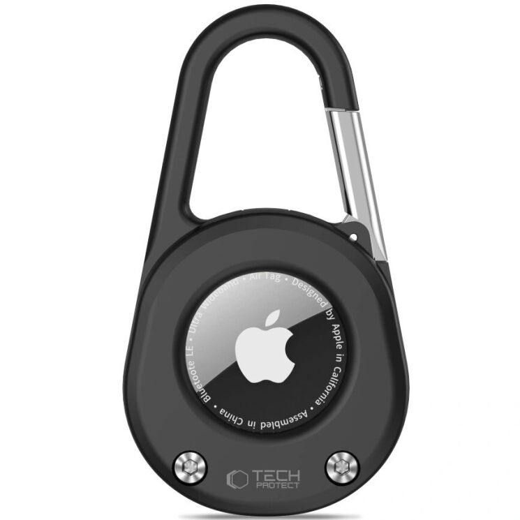 Защитный чехол Tech-Protect Slidelock Carabiner Keychain для Apple AirTags / AirTags 2 - Black (274027B) Защитный чехол Tech-Protect Slidelock Carabiner Keychain для Apple AirTags / AirTags 2 - Black: фото 1 из 8