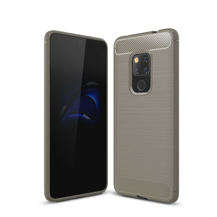 Защитный чехол UniCase Carbon для Huawei Mate 20 - Grey: фото 1 из 8