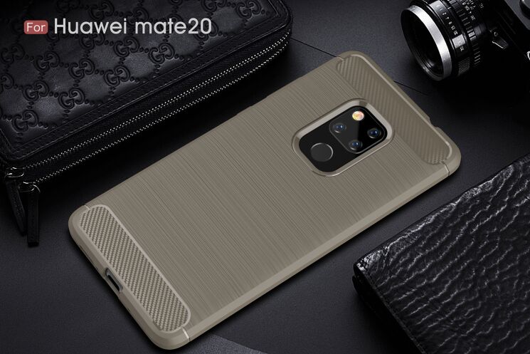 Защитный чехол UniCase Carbon для Huawei Mate 20 - Grey: фото 2 из 8