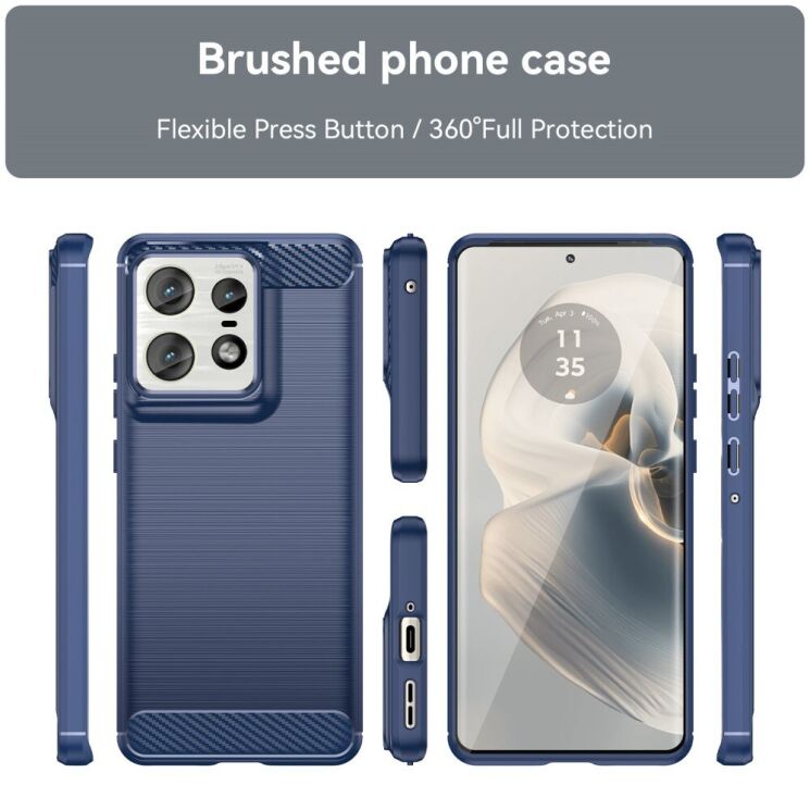 Защитный чехол UniCase Carbon для Motorola Edge 50 Pro - Red: фото 8 из 9