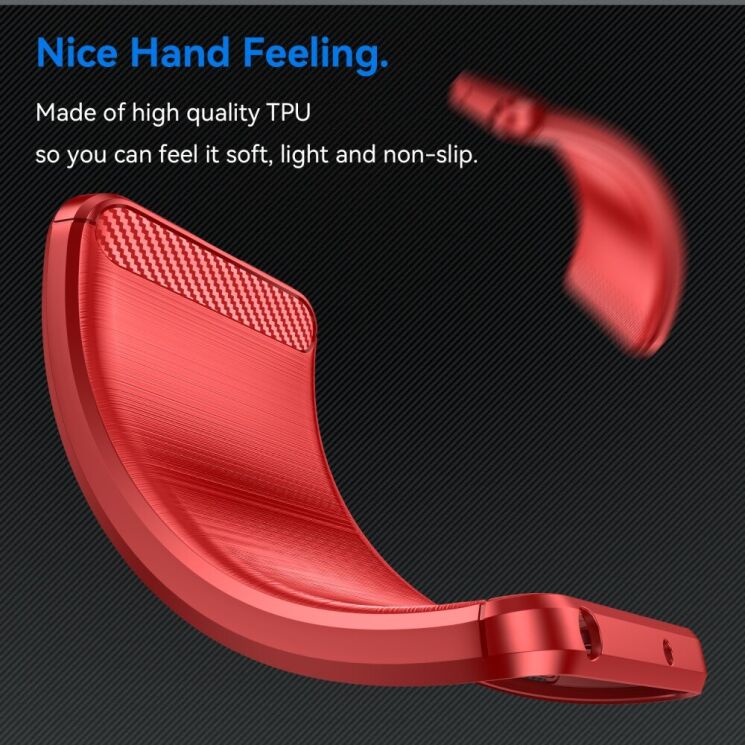 Защитный чехол UniCase Carbon для Motorola Edge 50 Pro - Red: фото 6 из 9