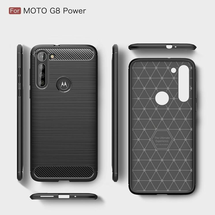 Защитный чехол UniCase Carbon для Motorola Moto G8 Power - Black: фото 11 из 11