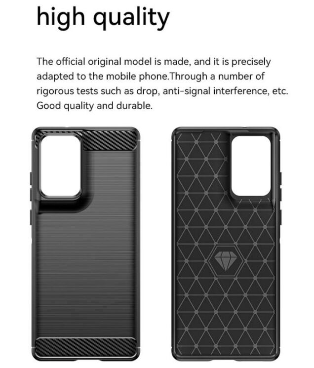 Захисний чохол UniCase Carbon для Motorola Moto G85 - Red: фото 9 з 10