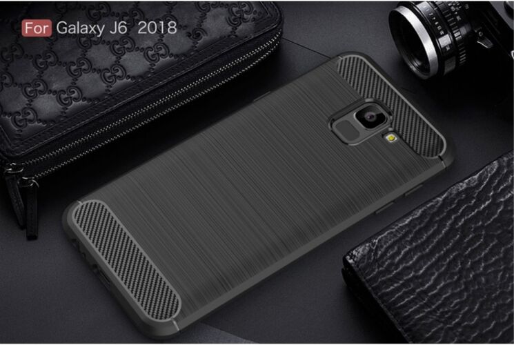 Захисний чохол UniCase Carbon для Samsung Galaxy J6 2018 (J600) - Black: фото 2 з 7