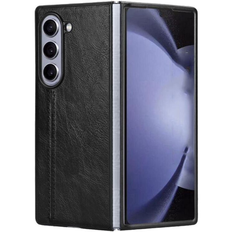 Защитный чехол UniCase Leather Series (FF) для Samsung Galaxy Fold 6 - Black: фото 3 из 6