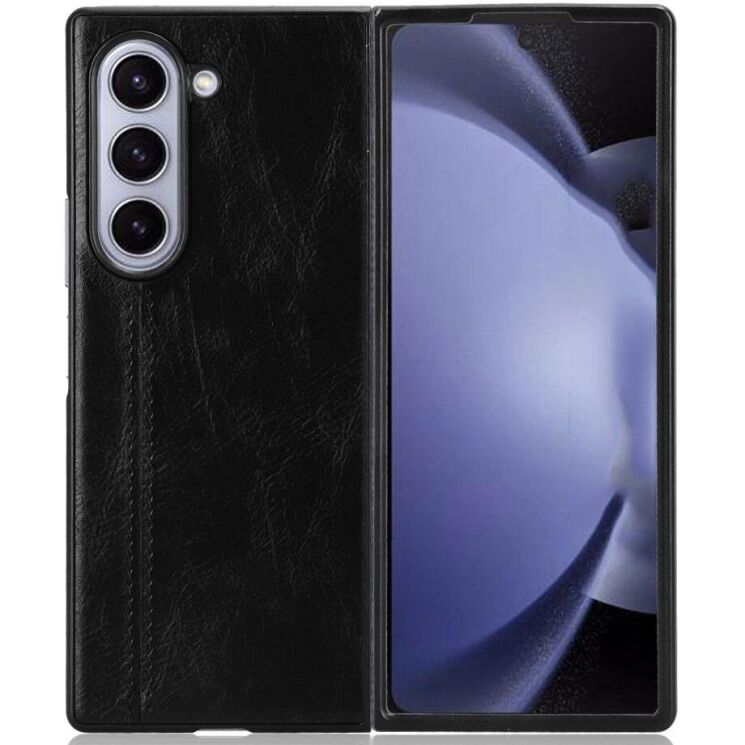 Защитный чехол UniCase Leather Series (FF) для Samsung Galaxy Fold 6 - Black: фото 2 из 6