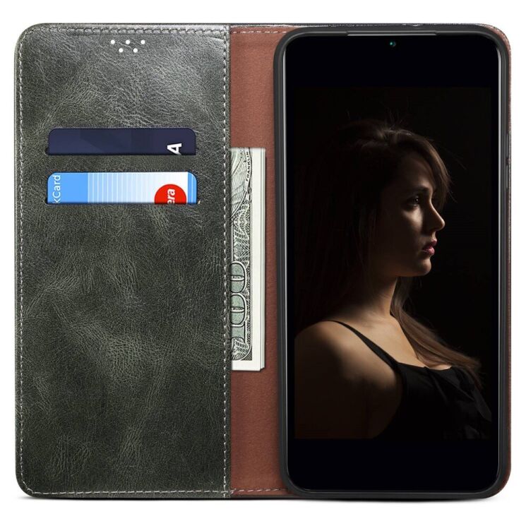 Захисний чохол UniCase Leather Wallet для Apple iPhone 14 Pro Max - Green: фото 4 з 9