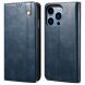 Защитный чехол UniCase Leather Wallet для Apple iPhone 14 Pro - Blue (301375L). Фото 1 из 9