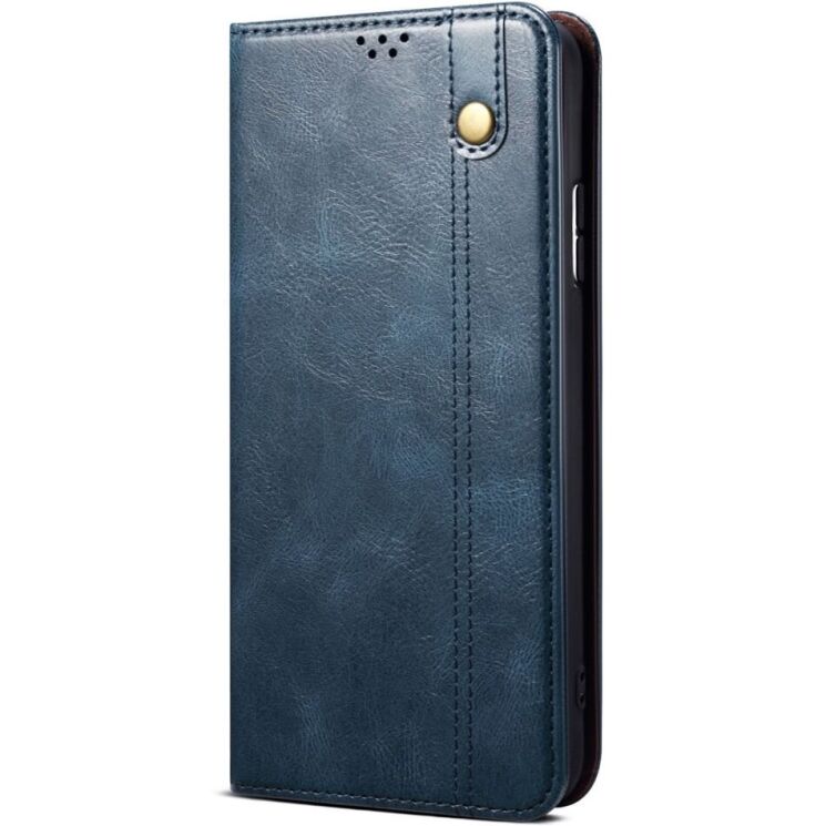 Защитный чехол UniCase Leather Wallet для Apple iPhone 16 - Blue: фото 4 из 10