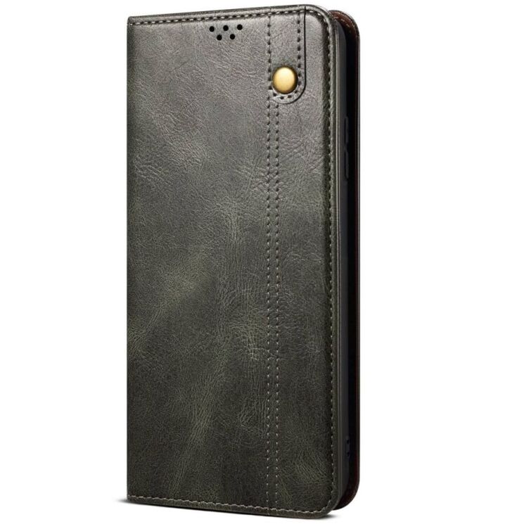 Защитный чехол UniCase Leather Wallet для Apple iPhone 16e - Green: фото 6 из 7