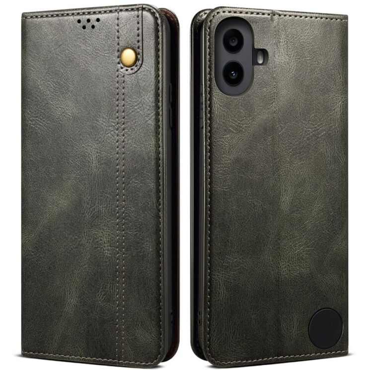 Защитный чехол UniCase Leather Wallet для Nothing CMF Phone 1 - Green: фото 1 из 6