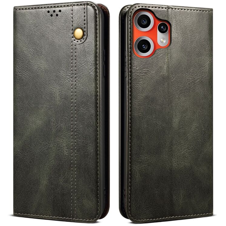 Захисний чохол UniCase Leather Wallet для Nothing CMF Phone 2 Pro - Green: фото 1 з 7