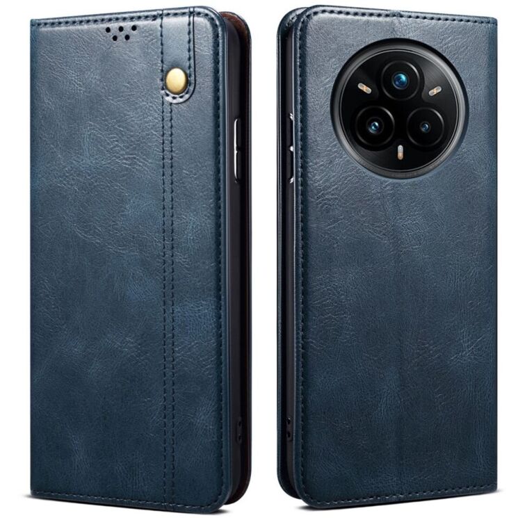 Защитный чехол UniCase Leather Wallet для Realme 14 Pro Plus - Blue: фото 1 из 7