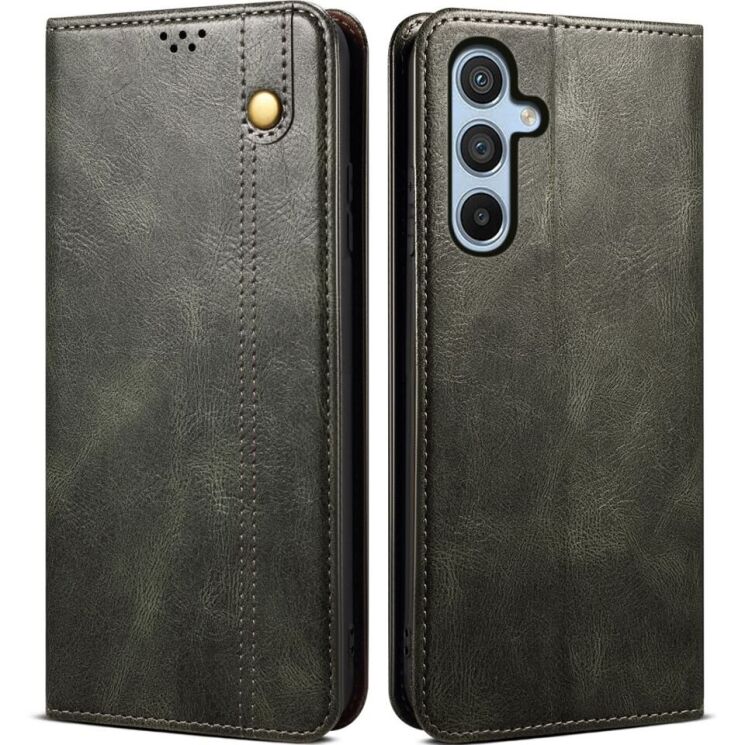 Защитный чехол UniCase Leather Wallet для Samsung Galaxy A36 (A366) - Green: фото 1 из 7