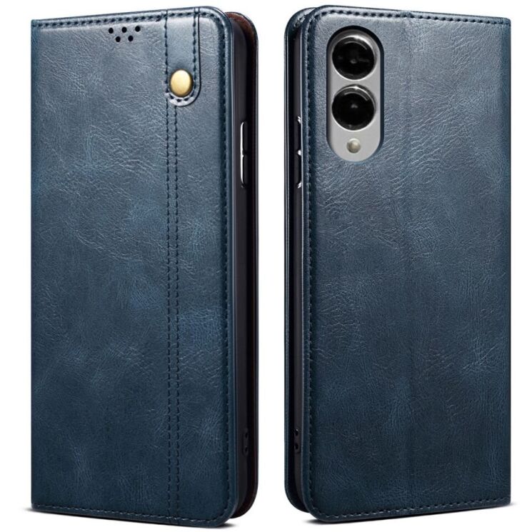 Защитный чехол UniCase Leather Wallet для Samsung Galaxy S25 Edge (S937) - Blue: фото 1 из 7