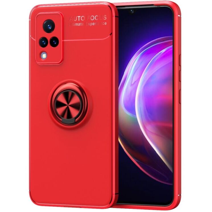 Защитный чехол UniCase Magnetic Ring для VIVO V21 - Red: фото 1 из 10
